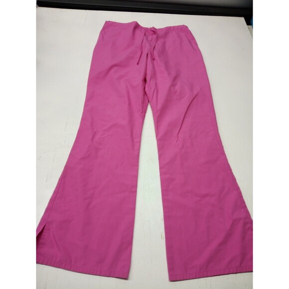 Set Of 2 Cherokee Workwear Scrub Bottoms Scrub Pants Pink Size Small Elastic - Picture 2 of 7